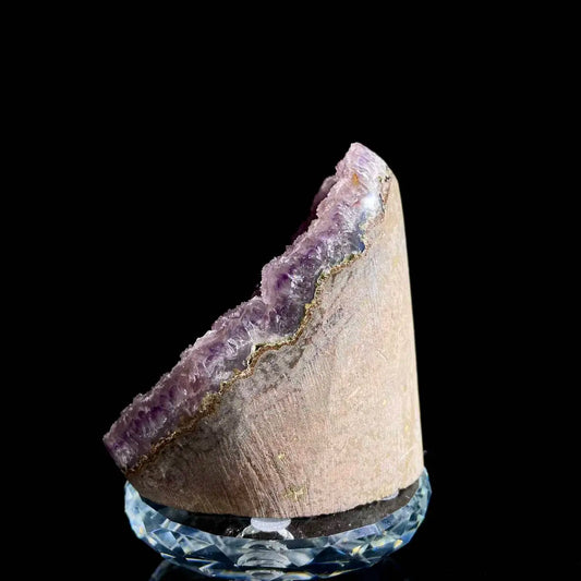 Museum Grade Natural Brazilian Rainbow Quartz Crystal Cluster with Polished Base | 420g | 8× 6.5 × 8cm | Collector Mineral Specimen | Brazil