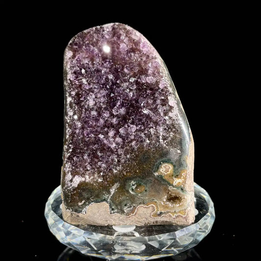 Museum Grade Natural Brazilian Rainbow Quartz Crystal Cluster with Polished Base | 300g |9*6*5 cm | Collector Mineral Specimen | Brazil
