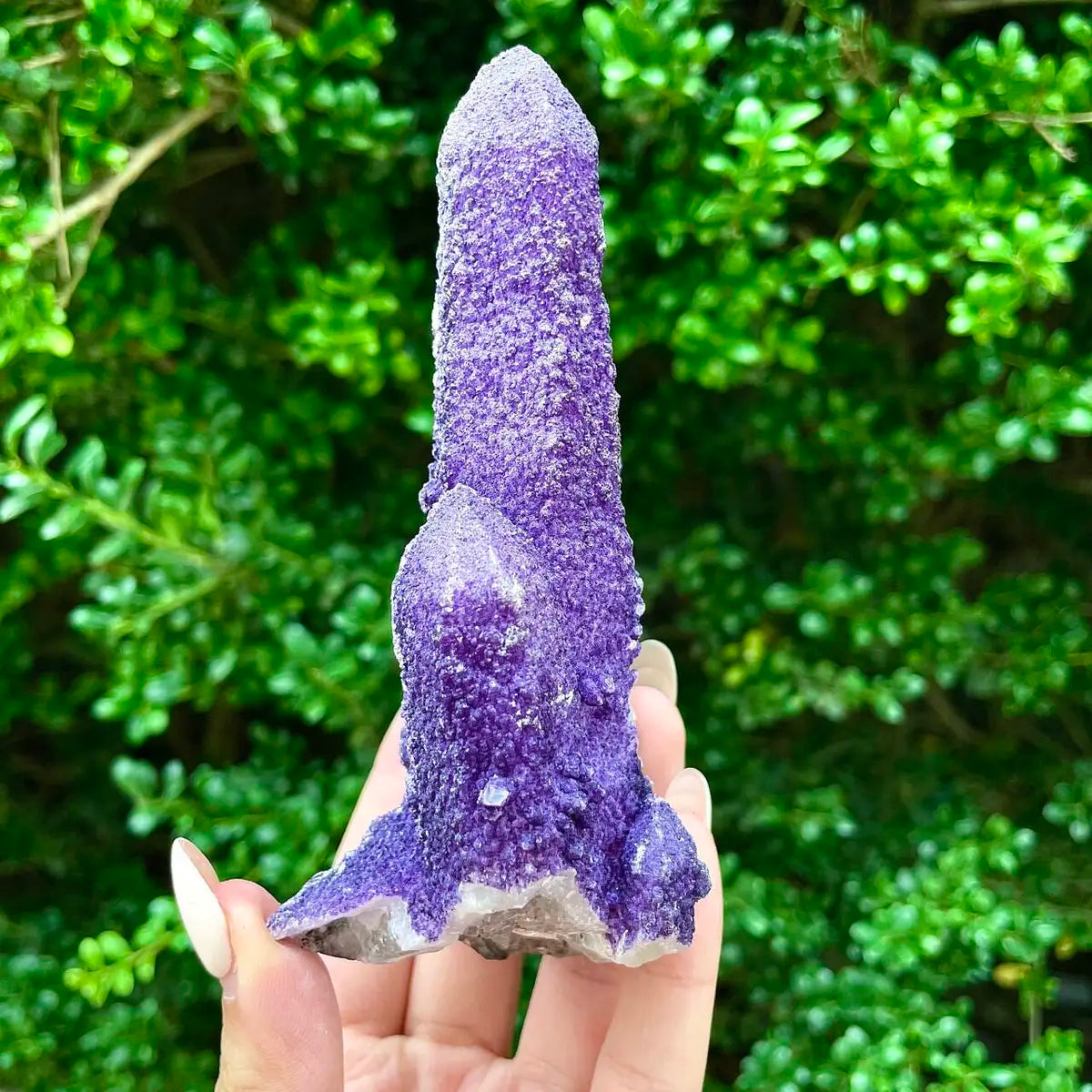 Natural Calcite Crystal Cluster with Purple Mineral Coating |240g | 12.5× 5.5× 6cm | Carbonate Minerals | Inner Mongolia, China