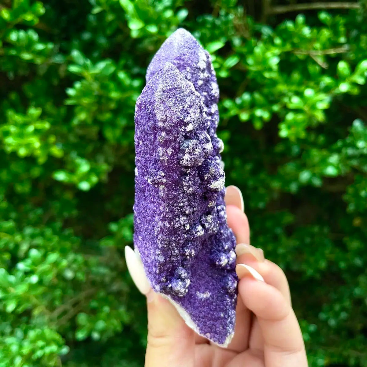 Natural Calcite Crystal Cluster with Purple Mineral Coating | 170g | 11.5× 5.5 × 3 cm | Carbonate Minerals | Inner Mongolia, China