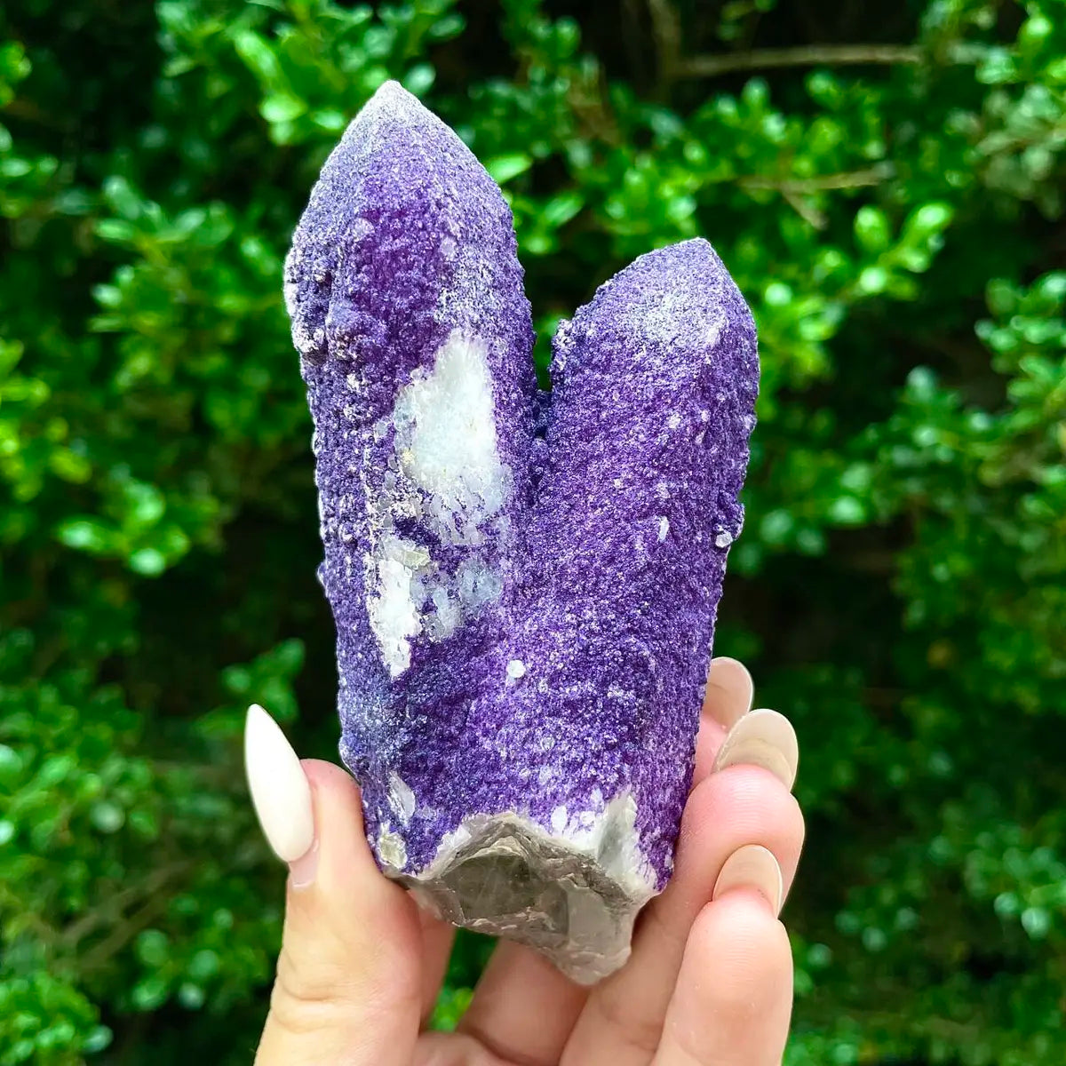 Natural Calcite Crystal Cluster with Purple Mineral Coating | 170g | 11.5× 5.5 × 3 cm | Carbonate Minerals | Inner Mongolia, China