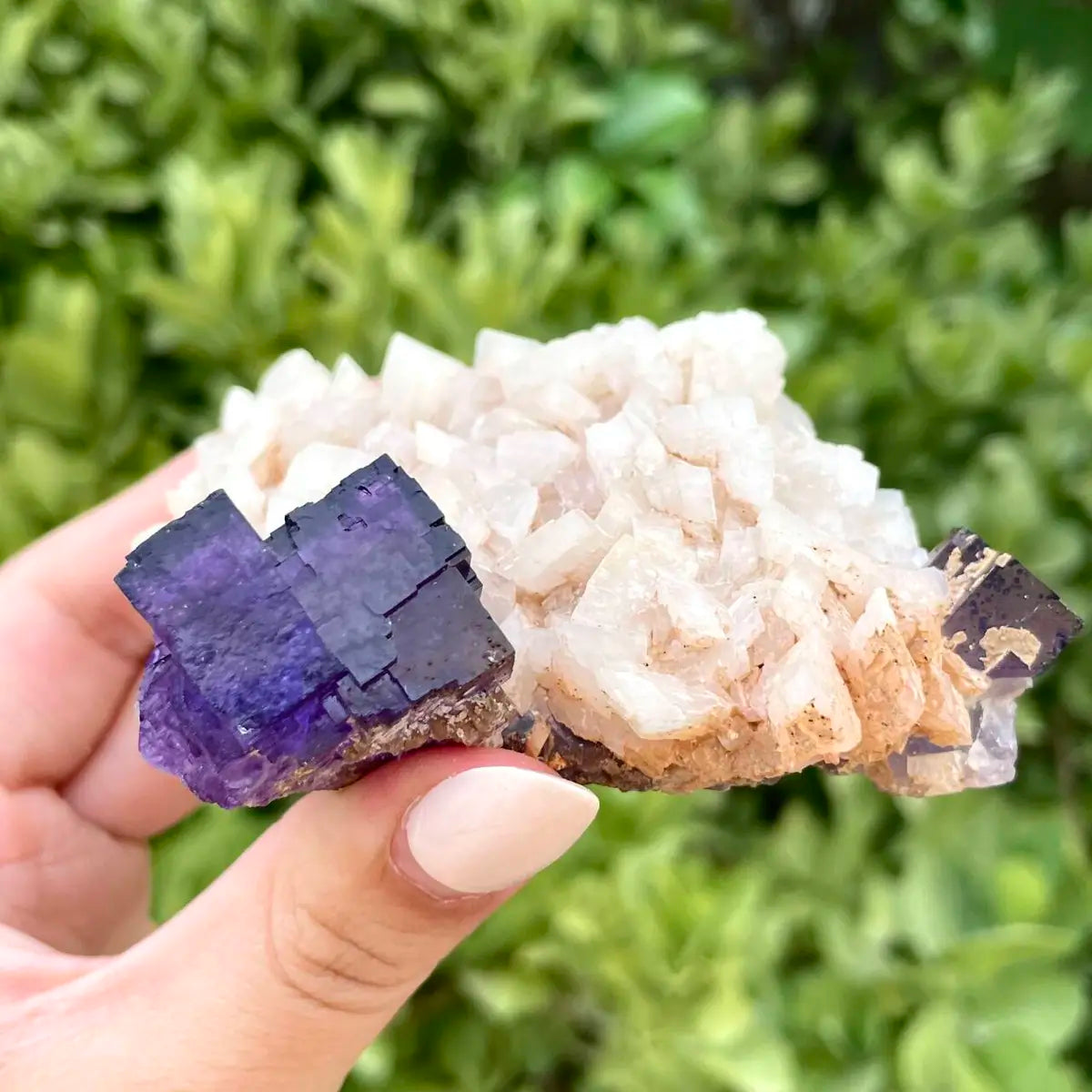 Xinjiang Matrix Fluorite Specimen | Xinjiang, China | 180g |  8.5*7.5*3cm | Fluorite on Matrix | Collector Mineral Sample