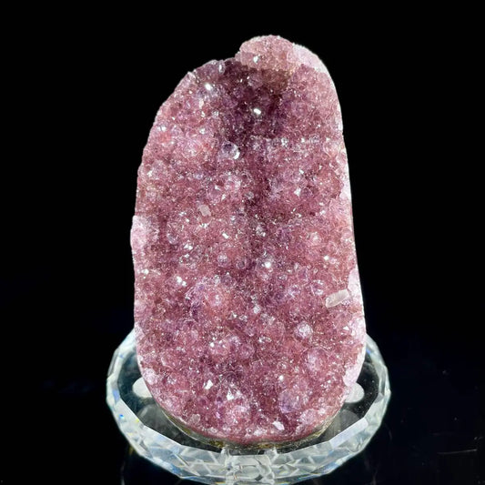 Museum Grade Natural Brazilian Rainbow Quartz Crystal Cluster with Polished Base | 340g | 9.5*5*6.5 cm | Collector Mineral Specimen | Brazil