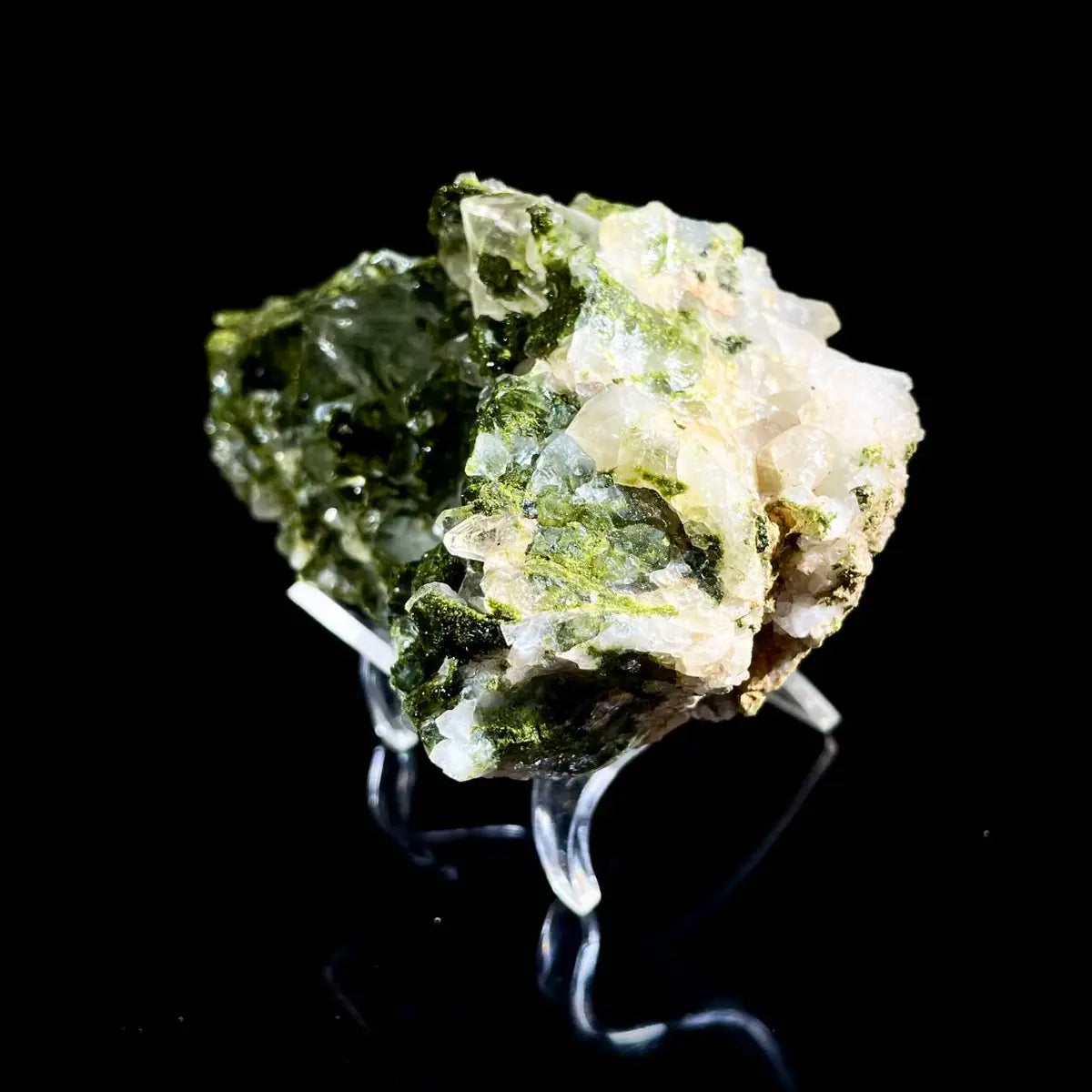Natural Turkish Epidote with Quartz Specimen | Turkey | 450 g | 13*7*4 cm
