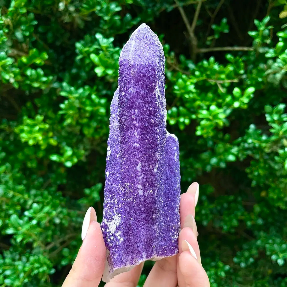 Natural Calcite Crystal Cluster with Purple Mineral Coating | 320g | 13.5× 6× 3.5cm | Carbonate Minerals | Inner Mongolia, China