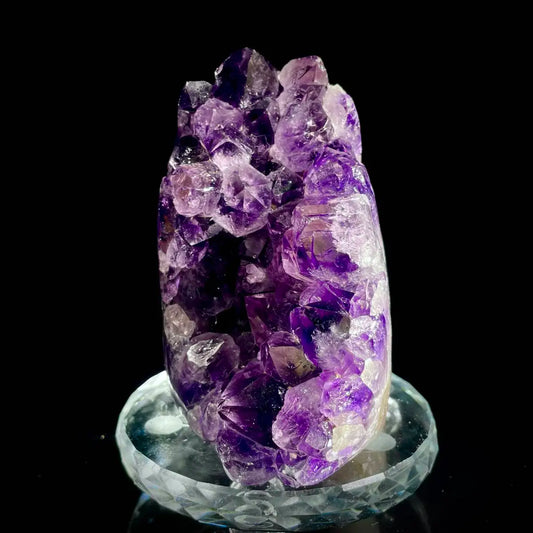 A455-Natural Uruguay Amethyst Crystal Cluster on Matrix | Rare Quartz Mineral Specimen | Mineral Collection | 490 g | 7*6.5*6.5 cm