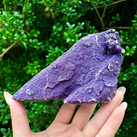 Natural Calcite Crystal Cluster with Purple Mineral Coating | 340g | 12 × 7 × 5.5 cm | Carbonate Minerals | Inner Mongolia, China