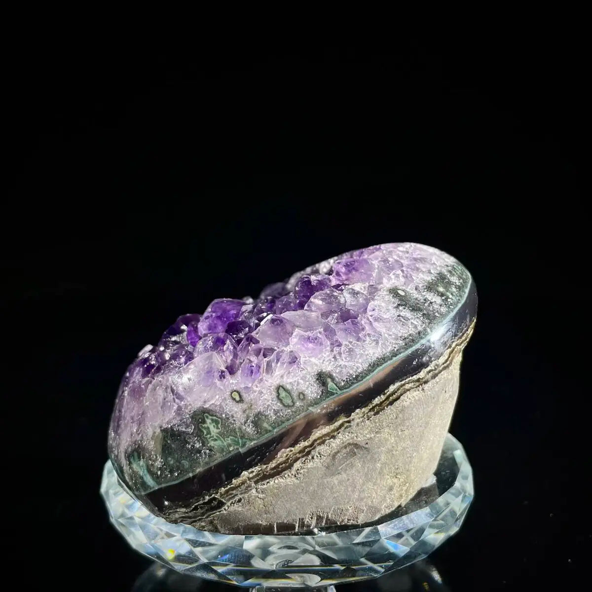 Natural Amethyst Crystal Cluster with Polished Base | 240g | 4*7*6cm | Quartz Mineral Specimen | Uruguay