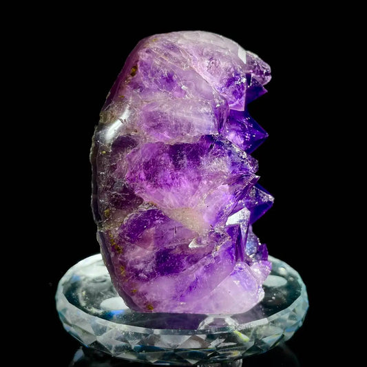 A452-Natural Uruguay Amethyst Crystal Cluster on Matrix | Rare Quartz Mineral Specimen | Mineral Collection | 600 g | 9*7*7.5 cm