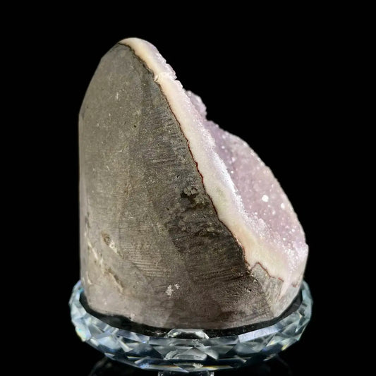 Museum Grade Natural Brazilian Rainbow Quartz Crystal Cluster with Polished Base |370g | 7.5× 6 × 7 cm | Collector Mineral Specimen | Brazil