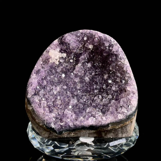 Museum Grade Natural Brazilian Rainbow Quartz Crystal Cluster with Polished Base | 300g | 6× 7× 6 cm | Collector Mineral Specimen | Brazil