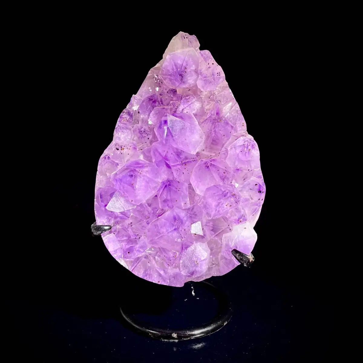Natural Crystal-Shaped Amethyst Cluster on Stand | Museum Grade Display Mineral Specimen | Decorative Home & Office Decor | 1780 g | 19*10*10 cm