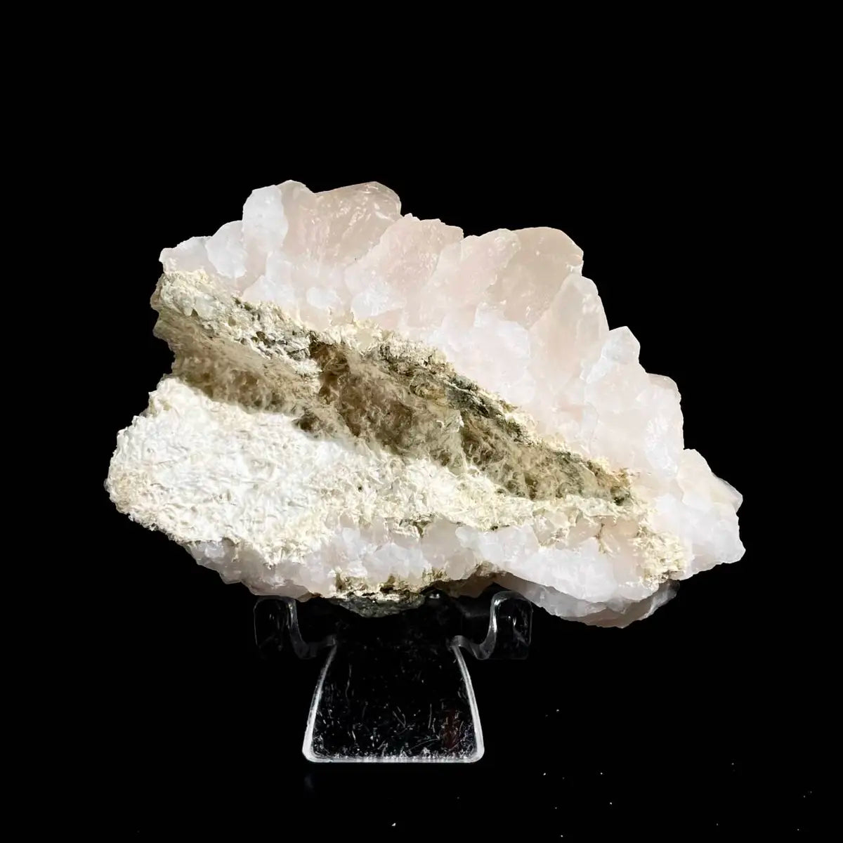 Natural Pink Calcite  Cluster on Matrix | Rare Carbonate Mineral Specimen | Mineral Collection | 320 g | 10*7*5 cm