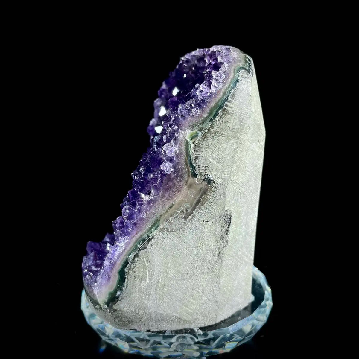 Natural Uruguay Amethyst Crystal Cluster on Matrix | Rare Quartz Mineral Specimen | Mineral Collection | 450 g | 9*6*7 cm