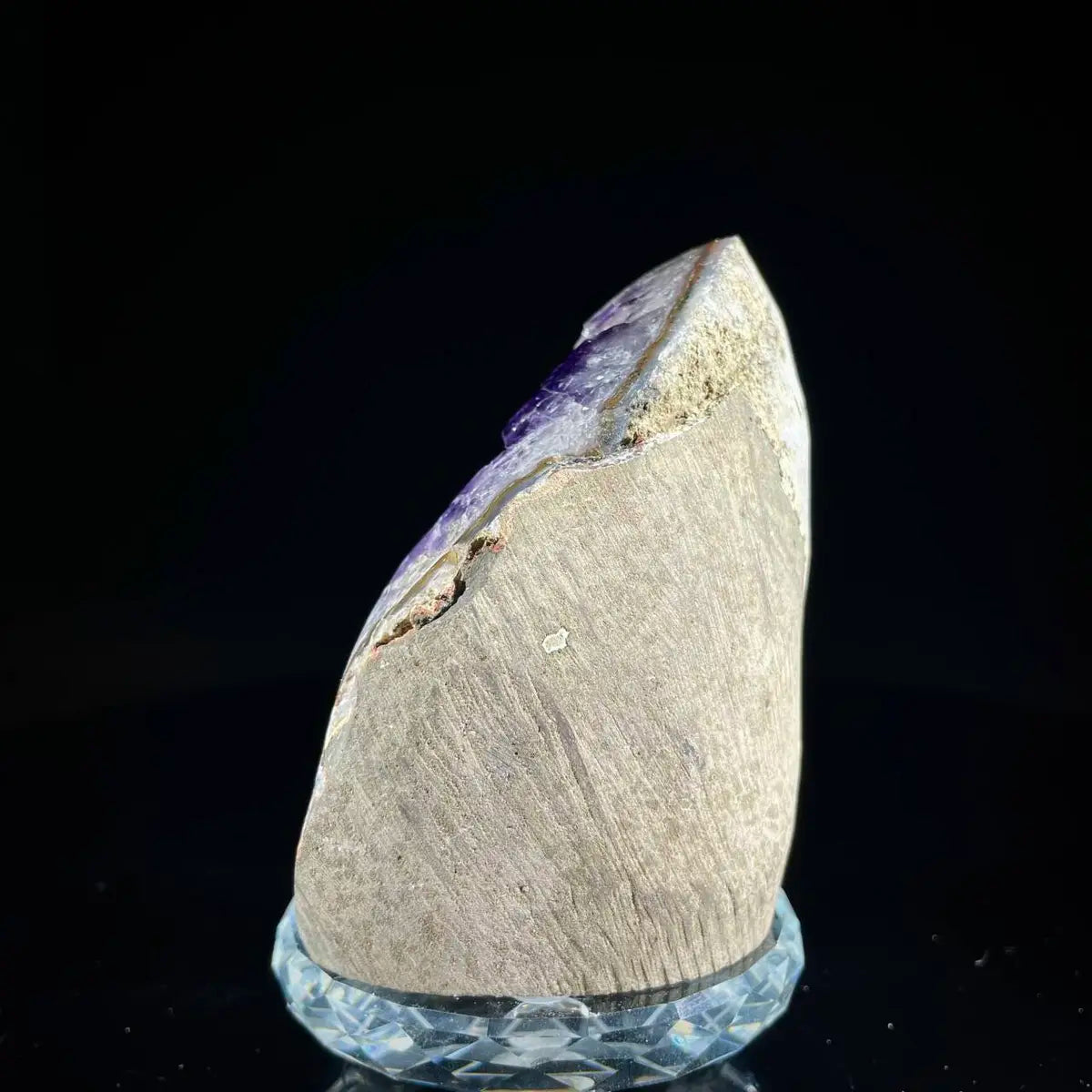 Natural Amethyst Crystal Cluster with Polished Base | 520g | 10.5*7.5*6 cm | Quartz Mineral Specimen | Uruguay