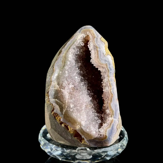 Museum Grade Natural Brazilian Rainbow Quartz Crystal Cluster with Polished Base |390g | 8.5*6.5*5.5cm | Collector Mineral Specimen | Brazil