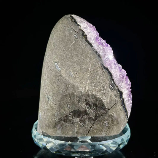 A397-Natural Amethyst Crystal Cluster with Polished Base |830g | 10.5*8*6.5 cm | Quartz Mineral Specimen | Uruguay