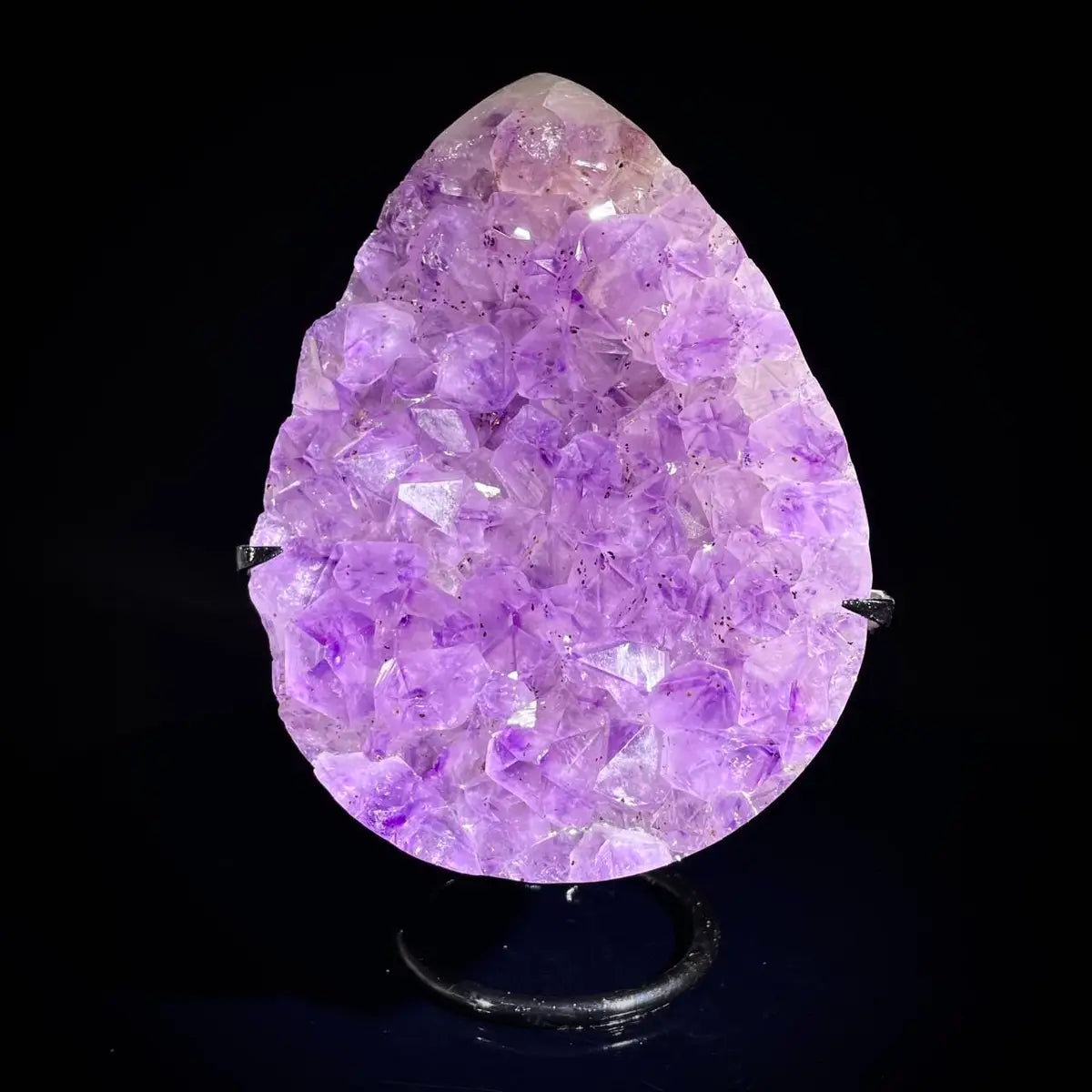 Natural Crystal-Shaped Amethyst Cluster on Stand | Museum Grade Display Mineral Specimen | Decorative Home & Office Decor | 2720 g | 21*13*10 cm