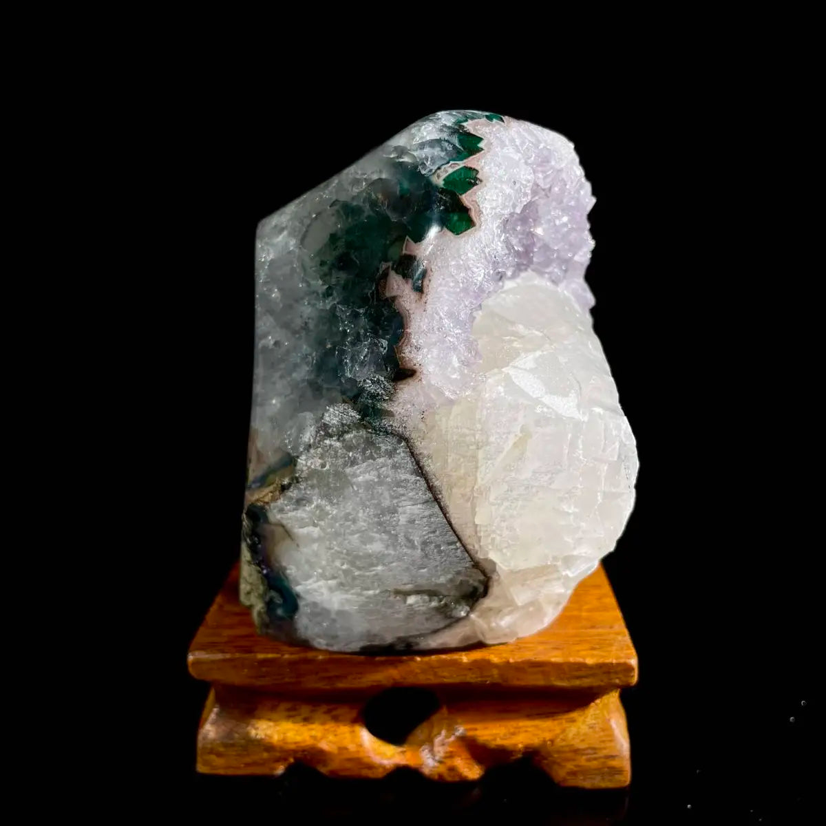 Natural Uruguayan Amethyst Crystal Cluster with Calcite Association | 720g | 8.5 × 8.5 × 8 cm | Quartz & Carbonate Mineral Specimen | Uruguay