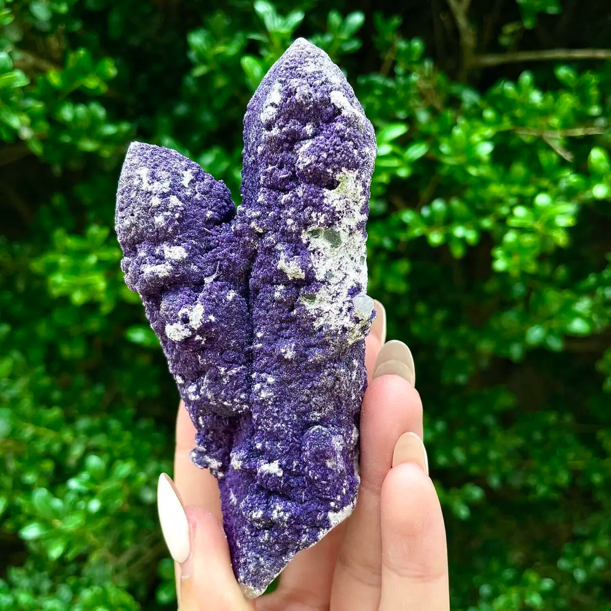 Natural Calcite Crystal Cluster with Purple Mineral Coating | 170g | 11.5× 5.5 × 3 cm | Carbonate Minerals | Inner Mongolia, China