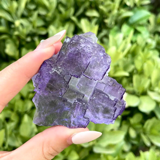 A406-Xinjiang Matrix Fluorite Specimen | Xinjiang, China | 100g |  5.5*6.5*2.5cm | Fluorite on Matrix | Collector Mineral Sample