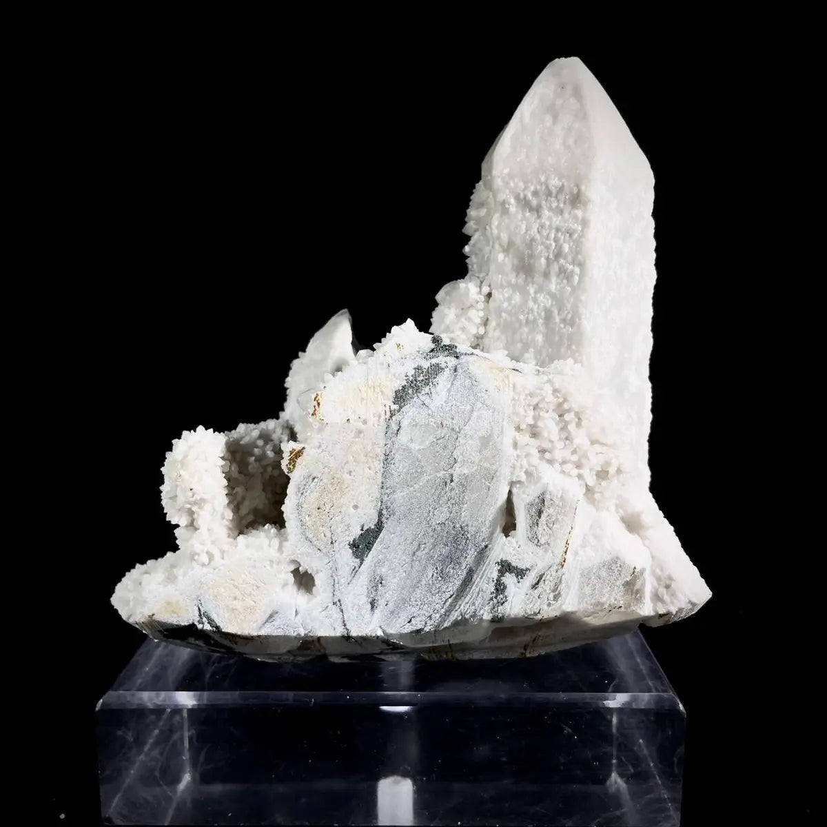 Natural Inner Mongolia Candle Quartz Crystal Cluster on Matrix | Rare Quartz Mineral Specimen | Mineral Collection | 750 g | 12.5*12.5*7.5 cm