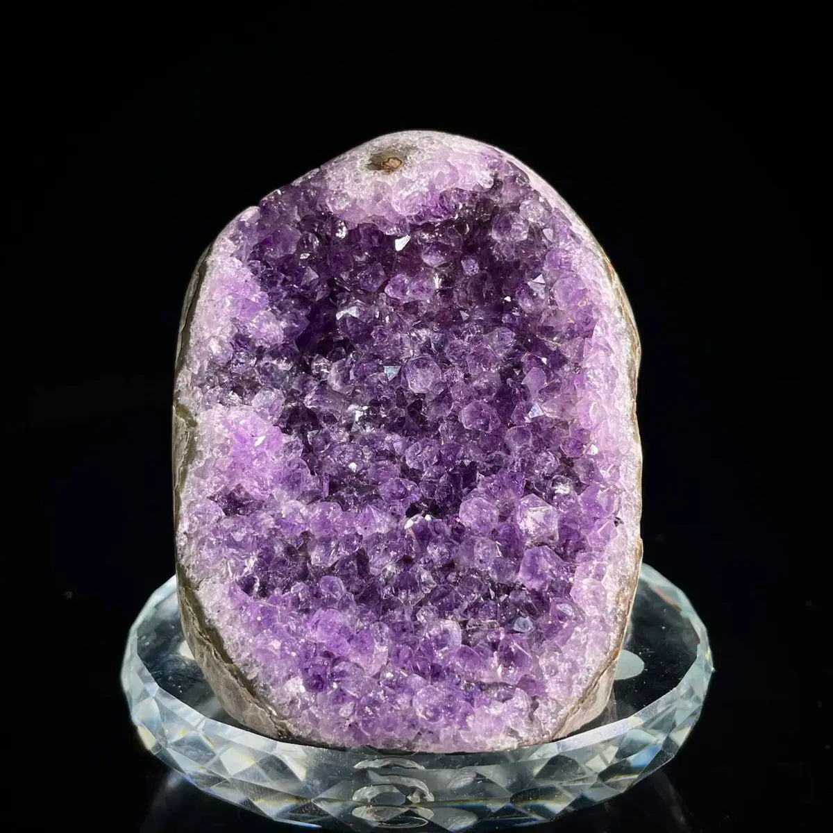 Natural Amethyst Crystal Cluster with Polished Base | 520g | 7.5*7*6 cm | Quartz Mineral Specimen | Uruguay