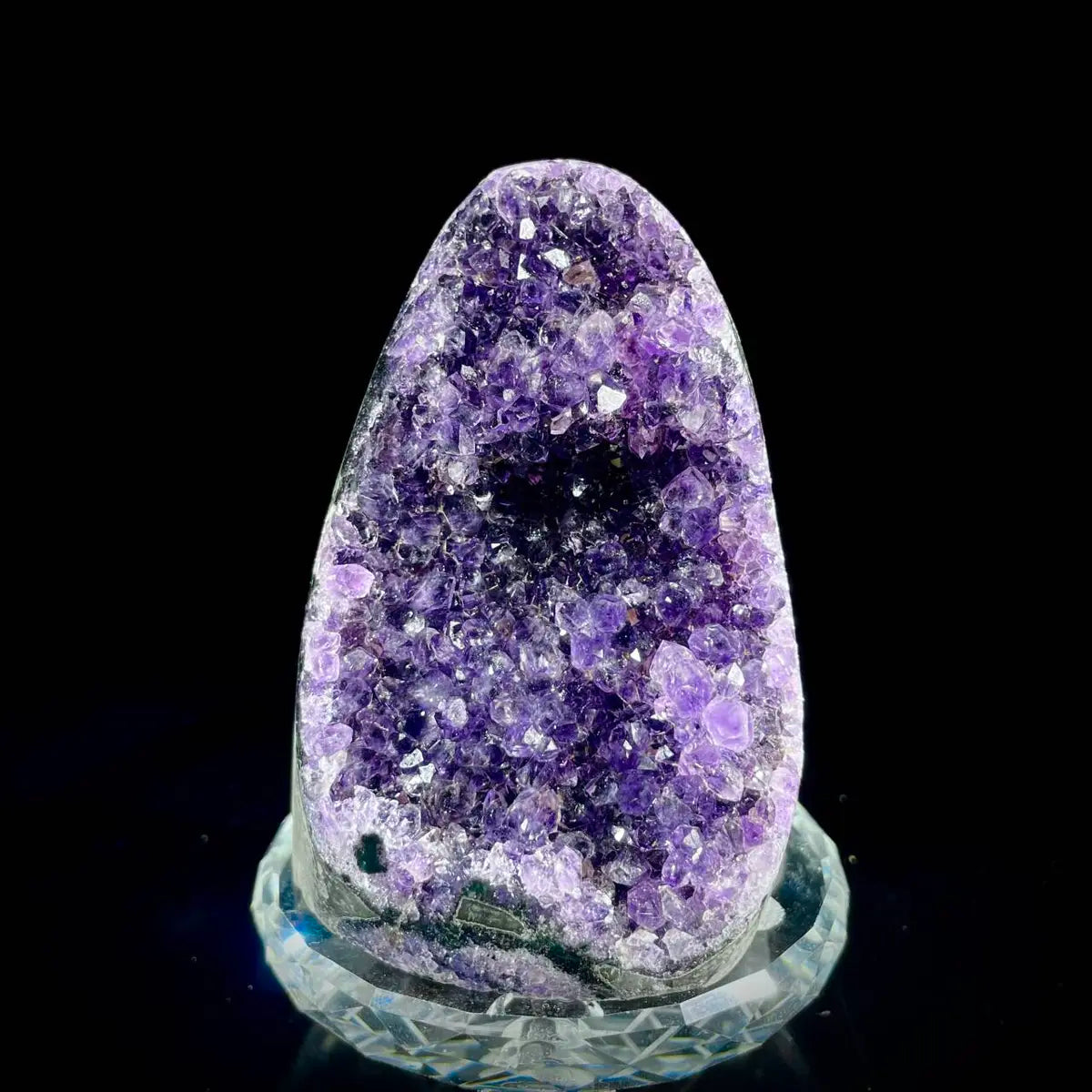Natural Uruguay Amethyst Crystal Cluster on Matrix | Rare Quartz Mineral Specimen | Mineral Collection | 370 g | 8.5*5*6 cm