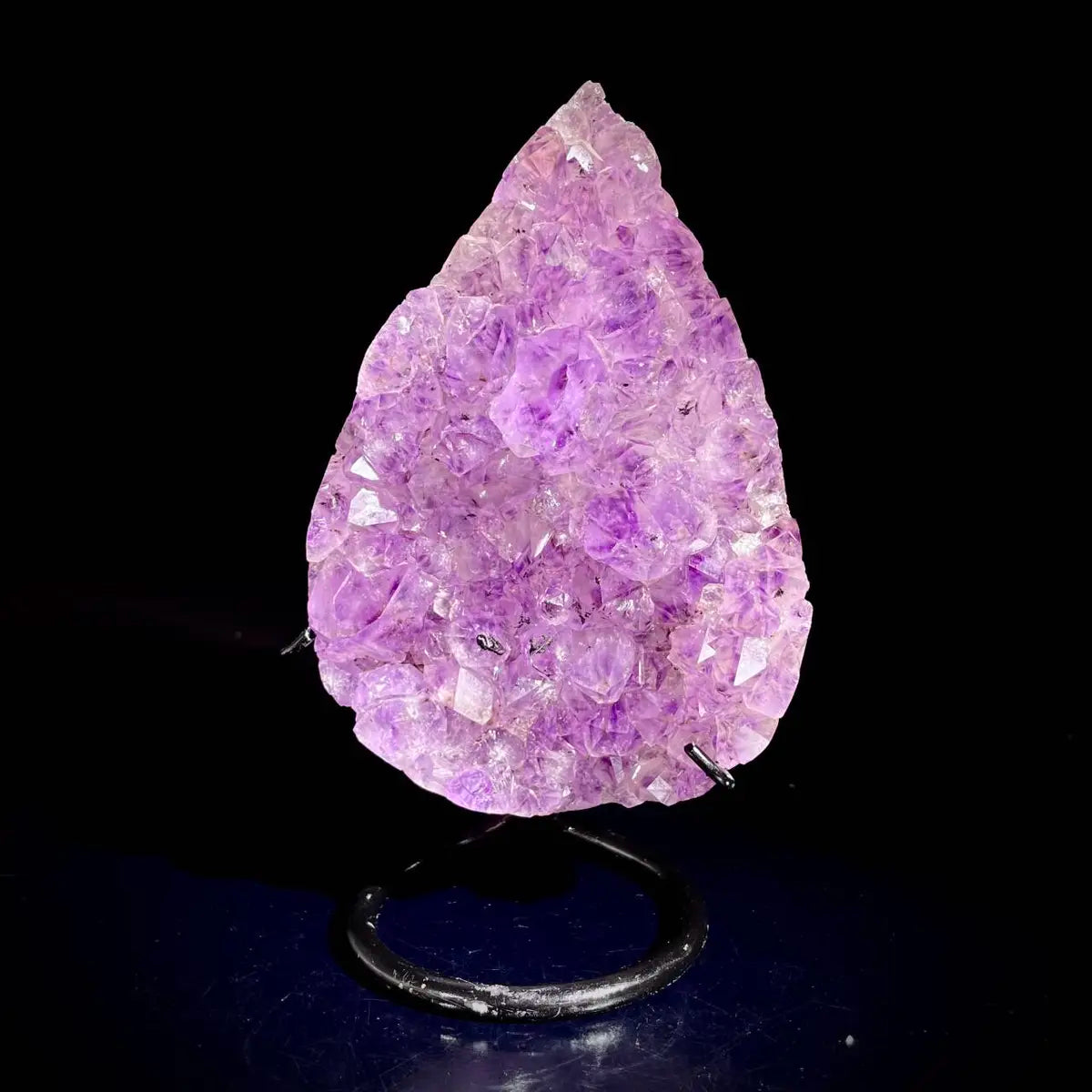 Natural Crystal-Shaped Amethyst Cluster on Stand | Museum Grade Display Mineral Specimen | Decorative Home & Office Decor | 1290 g | 18.5*10*6 cm