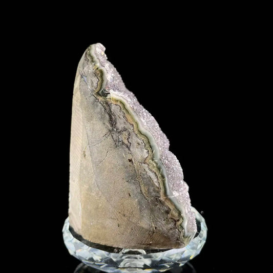 Museum Grade Natural Brazilian Rainbow Quartz Crystal Cluster with Polished Base | 350g | 9× 6.5 × 5.5 cm | Collector Mineral Specimen | Brazil