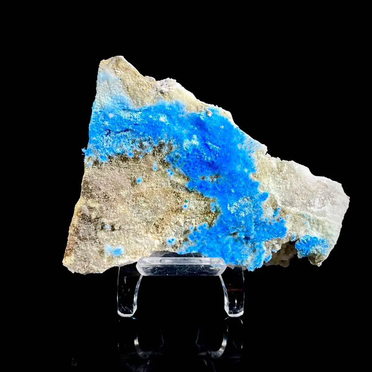 Natural Cyanotrichite Mineral Specimen | 130 g | 9*7*1.5 cm | Cyanotrichite Minerals | Morocco/DRC