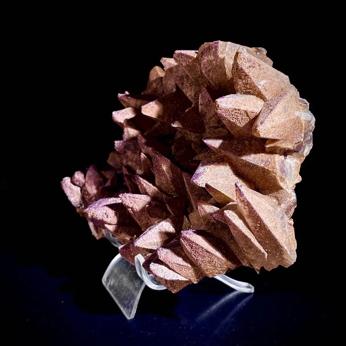 Natural Dogtooth Calcite Crystal Cluster on Matrix | Rare Carbonate Mineral Specimen | Mineral Collection | 850 g | 16*12*4 cm