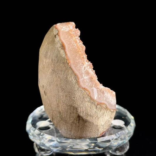 Museum Grade Natural Brazilian Rainbow Quartz Crystal Cluster with Polished Base | 210g | 6.5× 5 × 4cm | Collector Mineral Specimen | Brazil