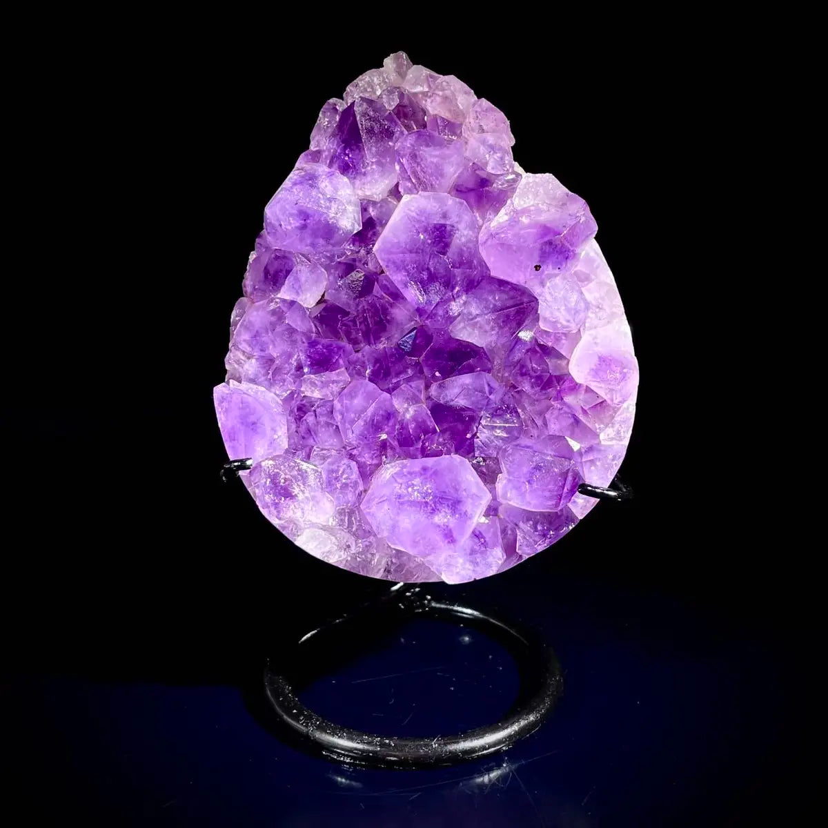 Natural Crystal-Shaped Amethyst Cluster on Stand | Museum Grade Display Mineral Specimen | Decorative Home & Office Decor | 1320 g | 10*7*6 cm