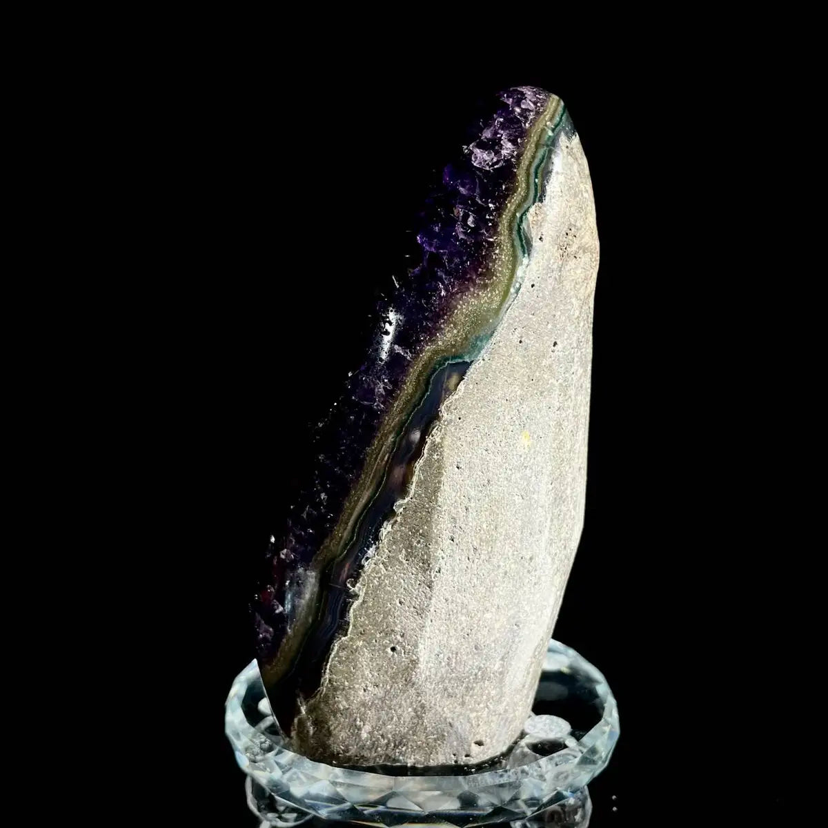 Natural Uruguay Amethyst Crystal Cluster on Matrix | Rare Quartz Mineral Specimen | Mineral Collection | 700 g | 12*6*7 cm