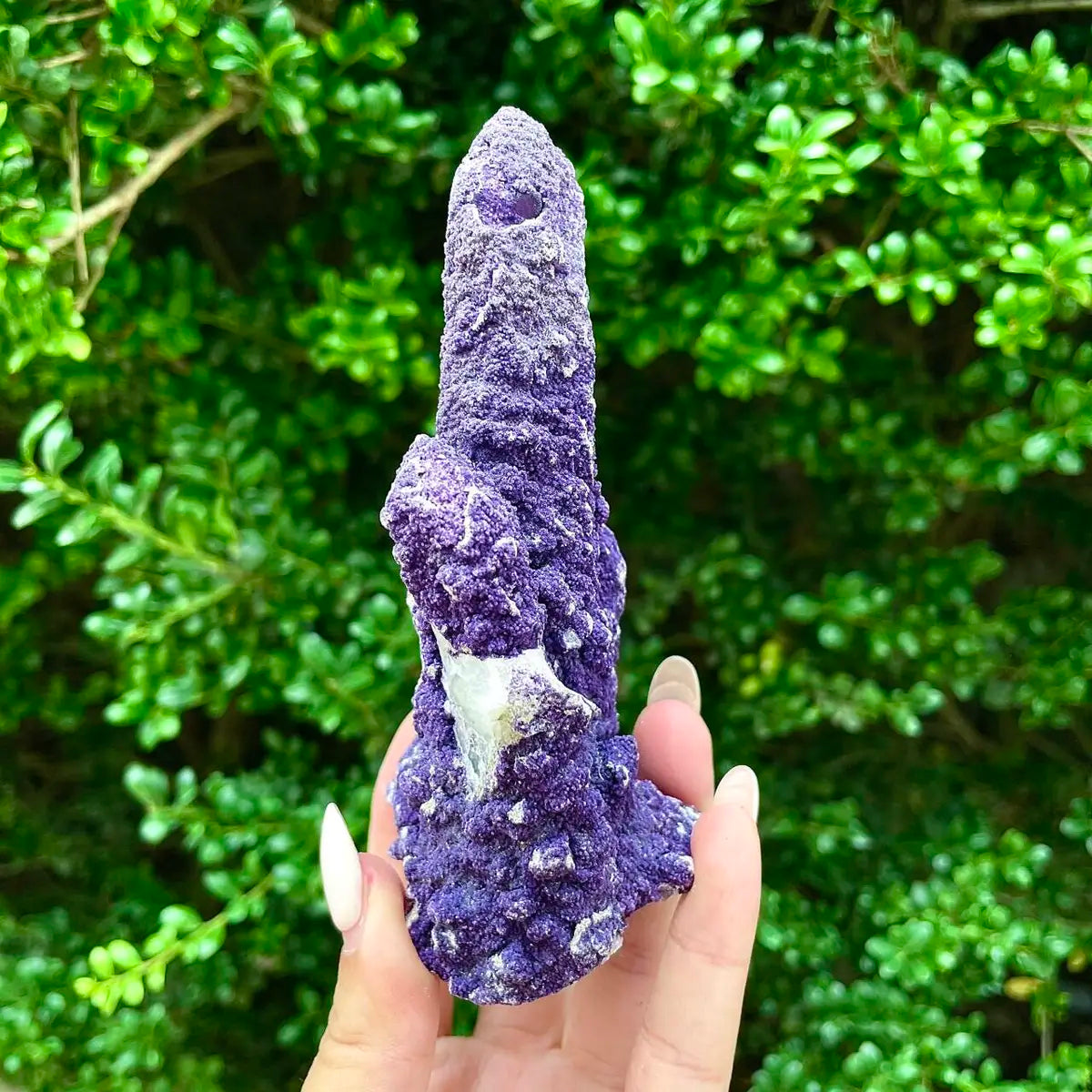 Natural Calcite Crystal Cluster with Purple Mineral Coating |240g | 12.5× 5.5× 6cm | Carbonate Minerals | Inner Mongolia, China