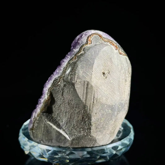 A399-Natural Amethyst Crystal Cluster with Polished Base | 520g | 7.5*7*6 cm | Quartz Mineral Specimen | Uruguay