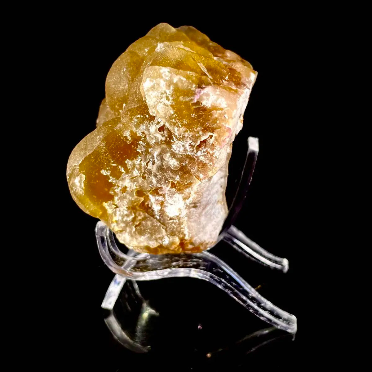Henan Yellow Fluorite  | Natural Golden Fluorite Mineral Specimen | 260 g | 9*6.5*4.5 cm