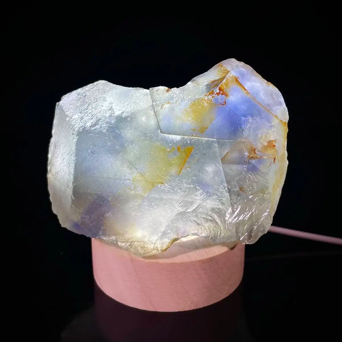 Large Translucent Green Fluorite Specimen from Hunan, China | Natural Light-Transmitting Crystal Display Piece | 450 g | 8.5*6.5*5 cm
