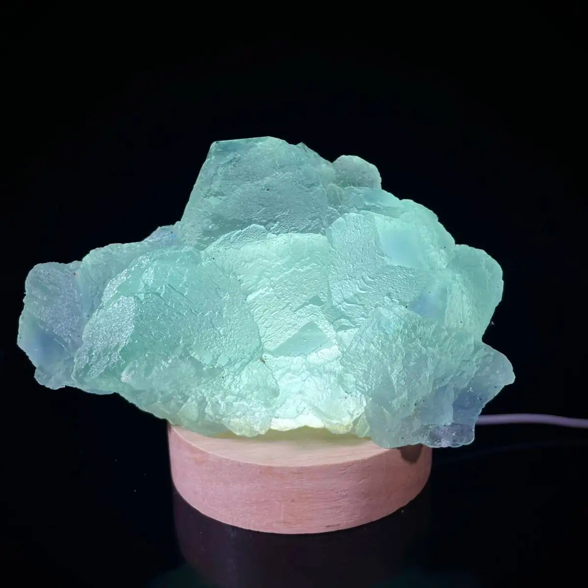 Large Translucent Green Fluorite Specimen from Hunan, China | Natural Light-Transmitting Crystal Display Piece | 510 g | 13*8*4.5 cm