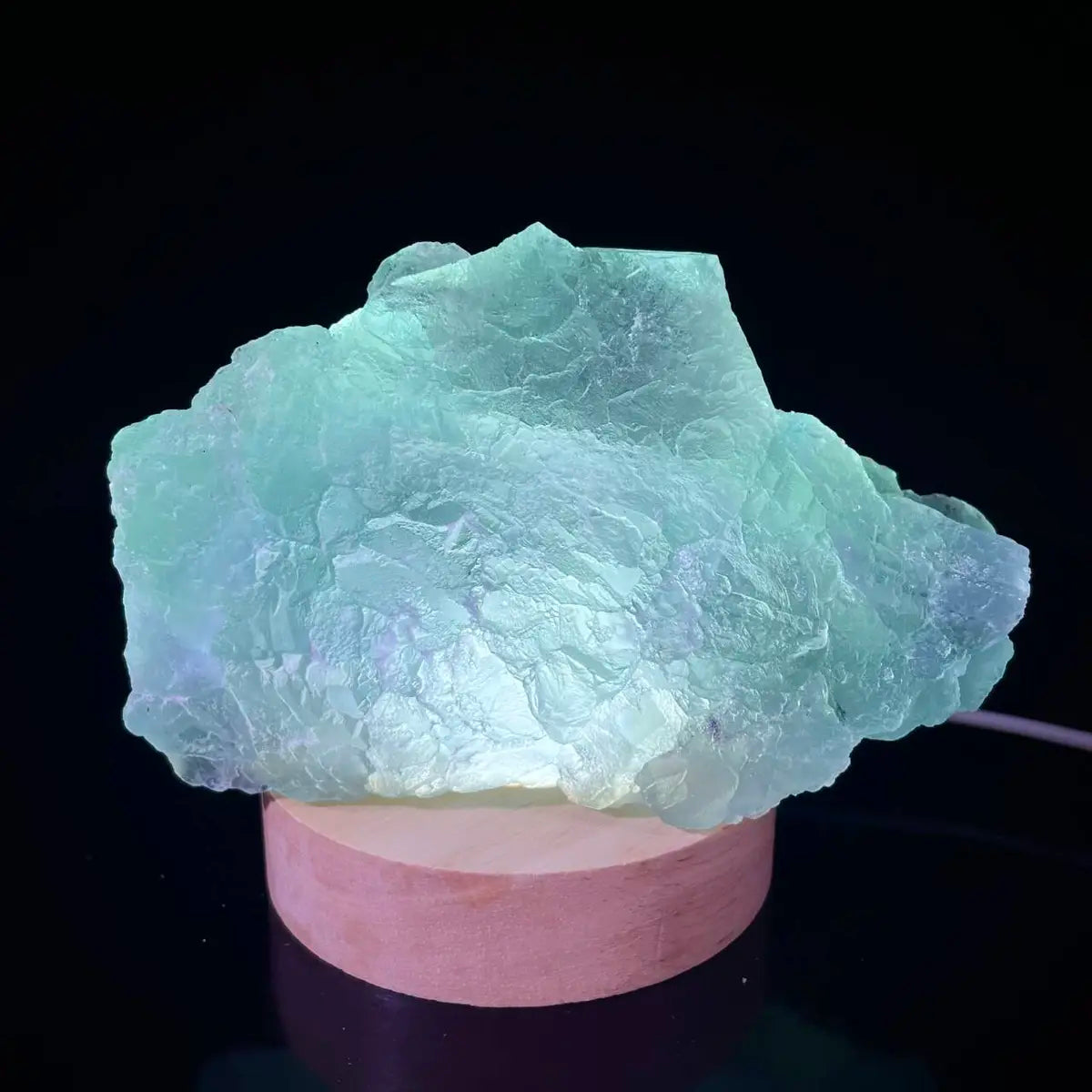 Large Translucent Green Fluorite Specimen from Hunan, China | Natural Light-Transmitting Crystal Display Piece | 510 g | 13*8*4.5 cm