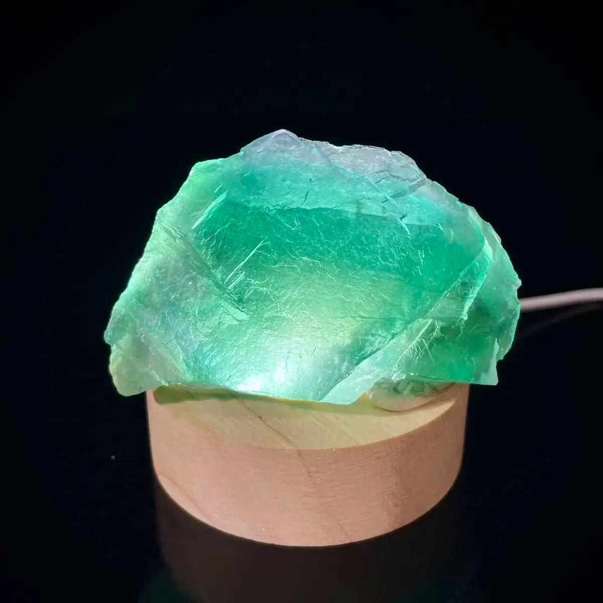 Large Translucent Green Fluorite Specimen from Hunan, China | Natural Light-Transmitting Crystal Display Piece | 80 g | 6.5*4.5*1.5 cm