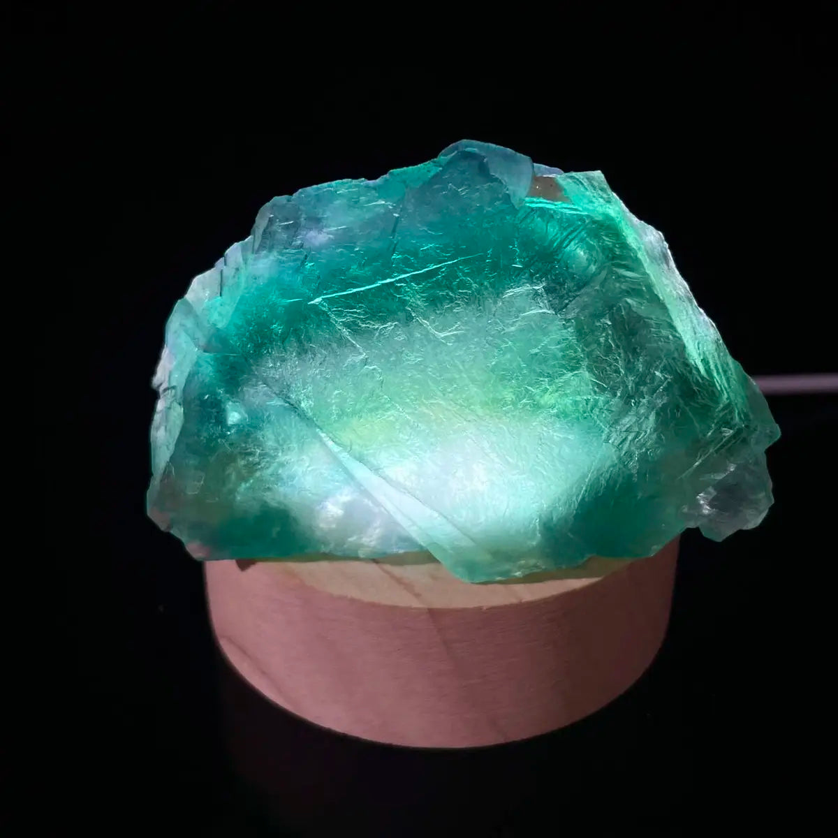 Large Translucent Green Fluorite Specimen from Hunan, China | Natural Light-Transmitting Crystal Display Piece | 80 g | 6.5*4.5*1.5 cm