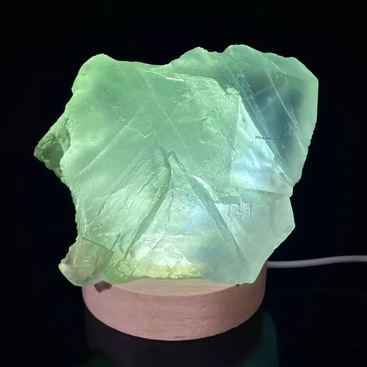 Large Translucent Green Fluorite Specimen from Hunan, China | Natural Light-Transmitting Crystal Display Piece | 710 g | 11*10*5 cm