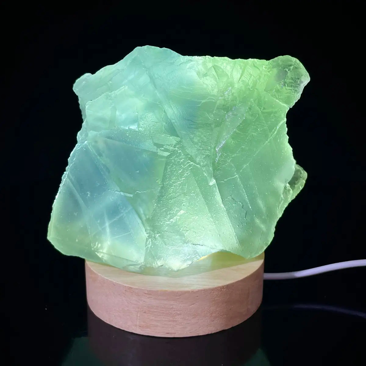 Large Translucent Green Fluorite Specimen from Hunan, China | Natural Light-Transmitting Crystal Display Piece | 710 g | 11*10*5 cm