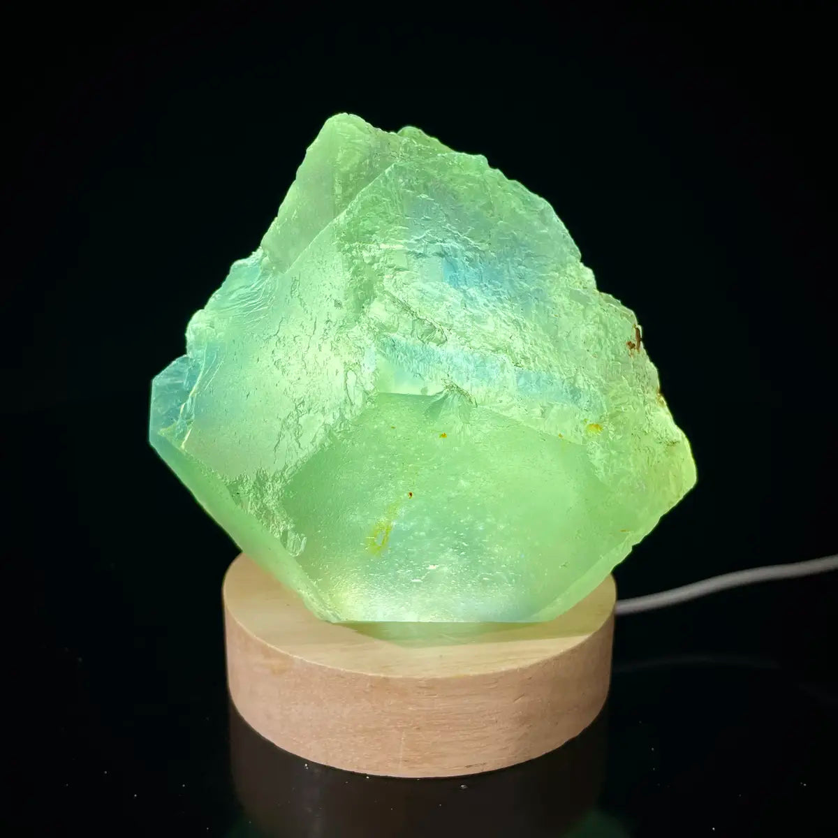 Large Translucent Green Fluorite Specimen from Hunan, China | Natural Light-Transmitting Crystal Display Piece | 770 g | 8*9*6 cm