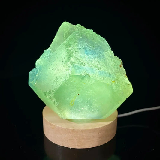 A537-Large Translucent Green Fluorite Specimen from Hunan, China | Natural Light-Transmitting Crystal Display Piece | 770 g | 8*9*6 cm