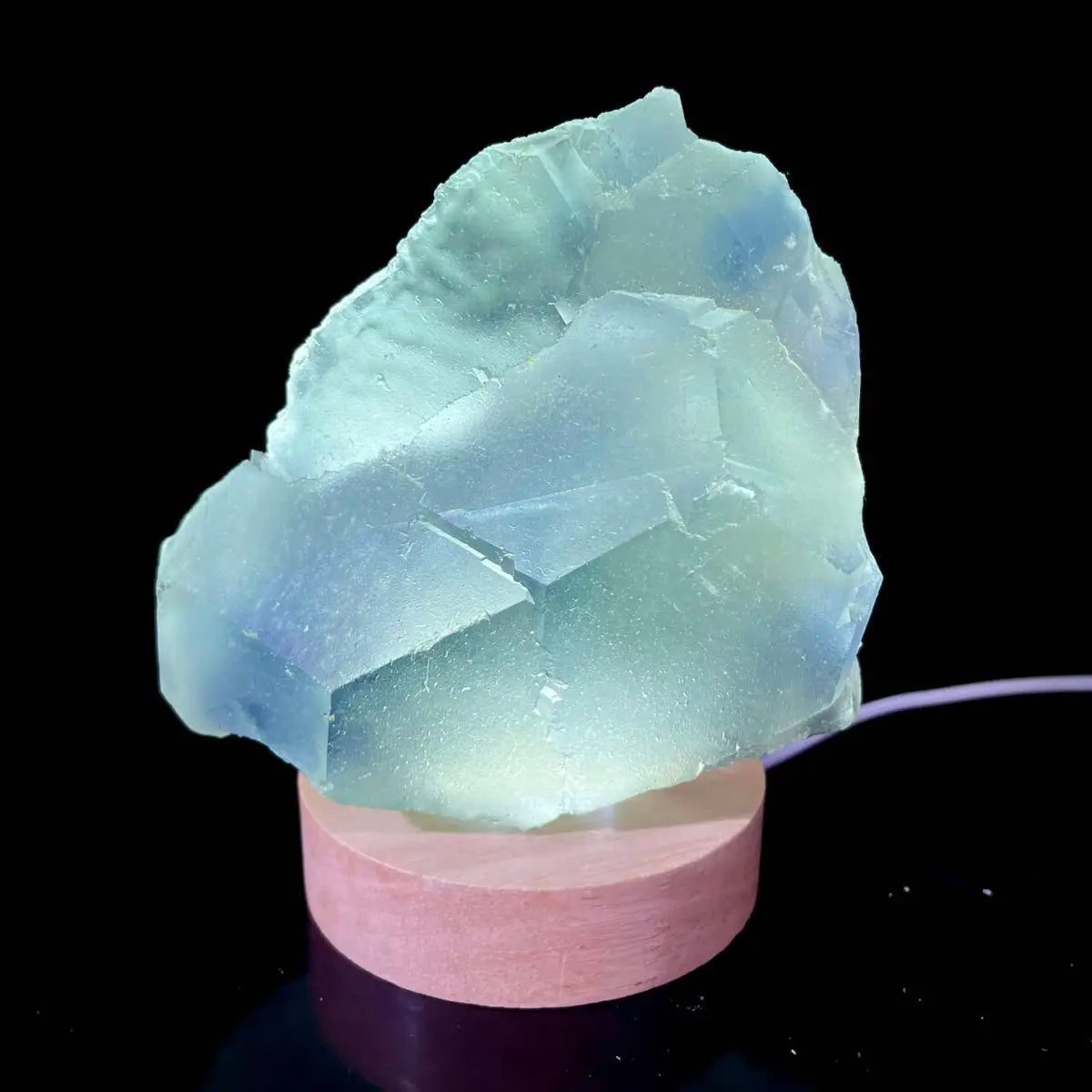 Large Translucent Green Fluorite Specimen from Hunan, China | Natural Light-Transmitting Crystal Display Piece | 940 g | 13*9.5*6 cm