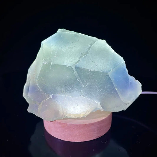 A538-Large Translucent Green Fluorite Specimen from Hunan, China | Natural Light-Transmitting Crystal Display Piece | 940 g | 13*9.5*6 cm