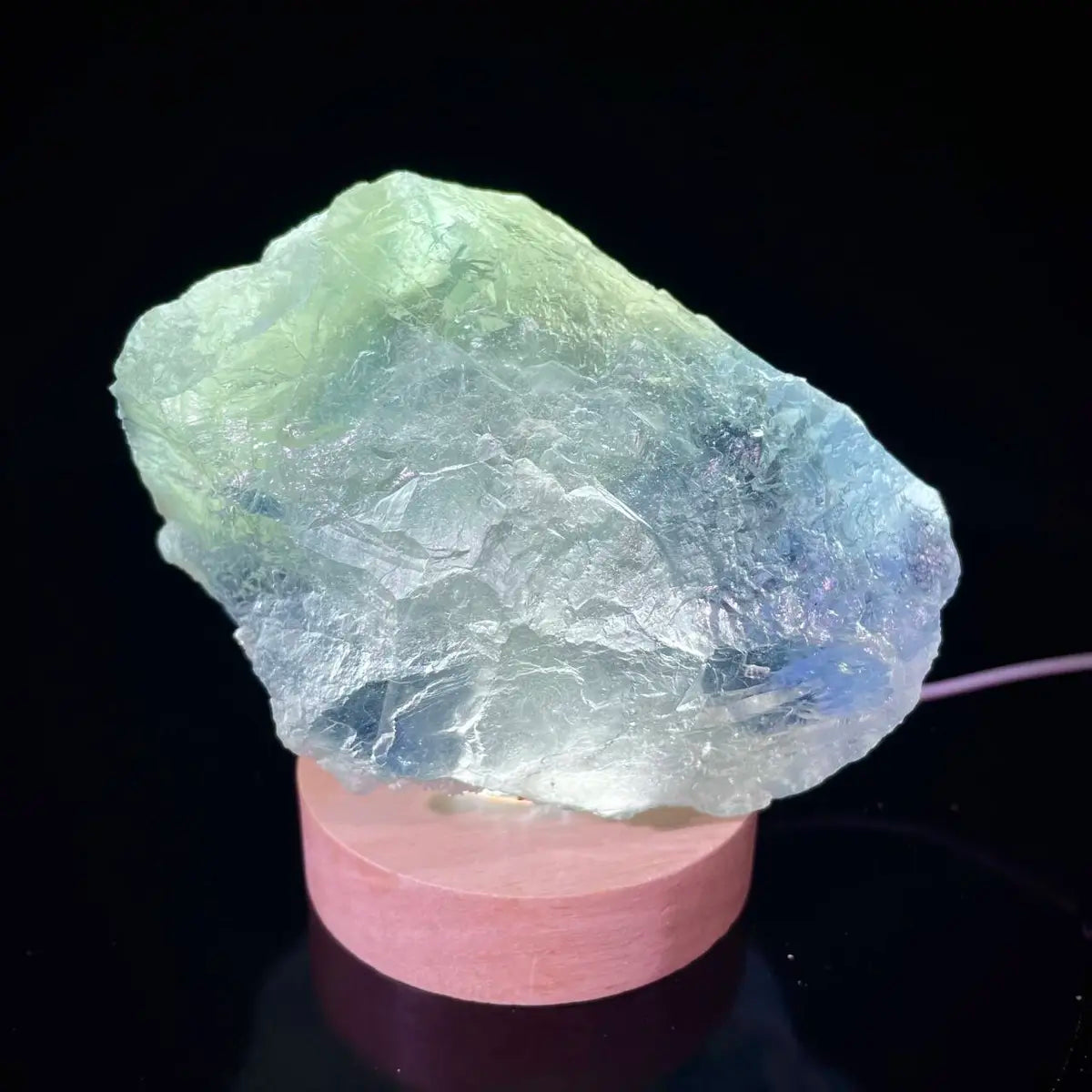 Large Translucent Green Fluorite Specimen from Hunan, China | Natural Light-Transmitting Crystal Display Piece | 1340 g | 12*9*7 cm